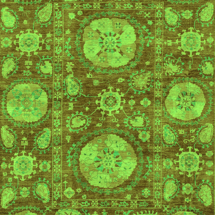 Machine Washable Abstract Green Modern Area Rugs, wshabs3901grn
