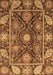 Machine Washable Oriental Brown Traditional Rug, wshabs3902brn