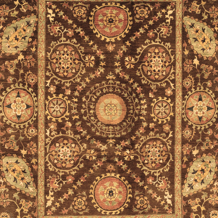 Machine Washable Oriental Brown Traditional Rug, wshabs3902brn