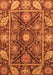 Machine Washable Oriental Orange Traditional Area Rugs, wshabs3902org