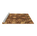 Sideview of Machine Washable Oriental Brown Traditional Rug, wshabs3902brn