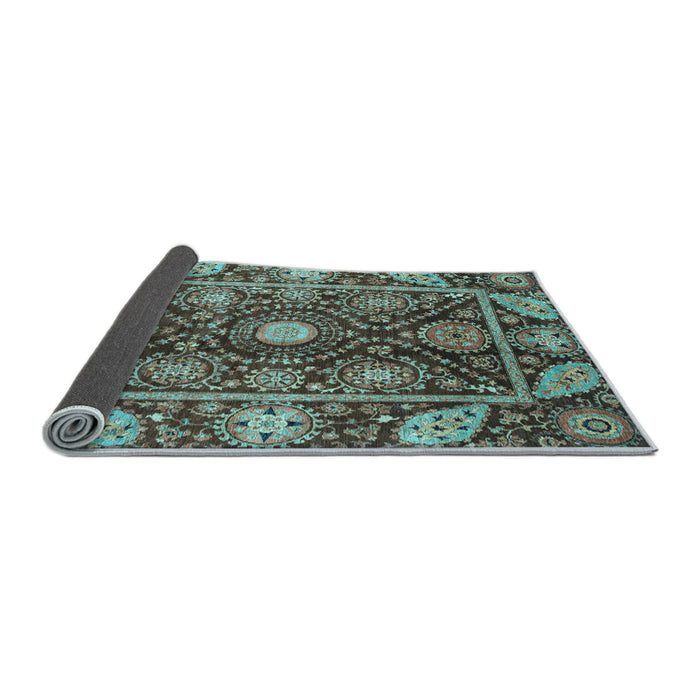 Sideview of Oriental Light Blue Traditional Rug, abs3902lblu