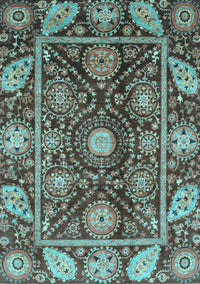 Oriental Light Blue Traditional Rug, abs3902lblu