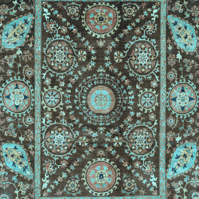 Oriental Light Blue Traditional Rug, abs3902lblu