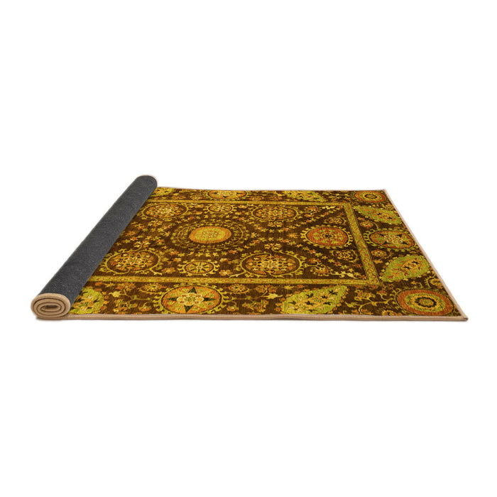 Sideview of Oriental Yellow Traditional Rug, abs3902yw