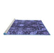 Sideview of Machine Washable Oriental Blue Traditional Rug, wshabs3902blu