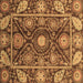 Square Oriental Brown Traditional Rug, abs3902brn