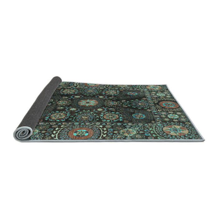 Sideview of Abstract Light Blue Modern Rug, abs3903lblu