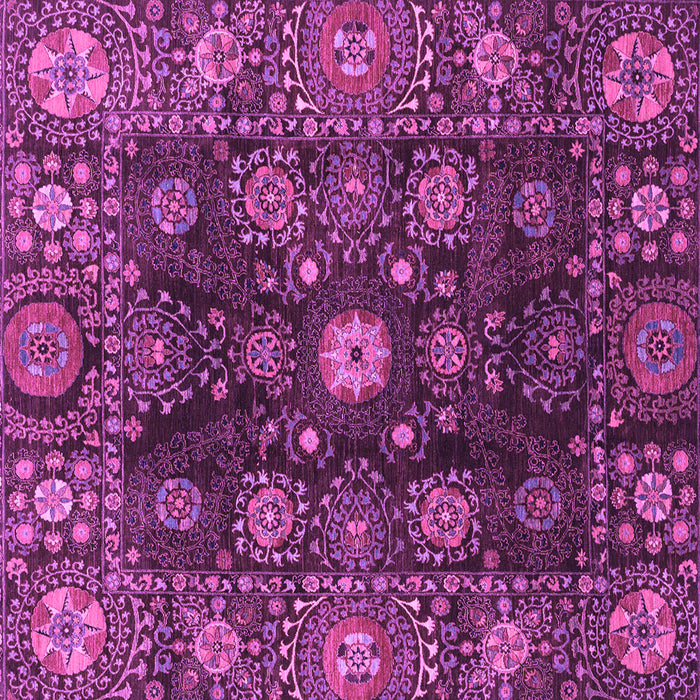Square Abstract Purple Modern Rug, abs3903pur