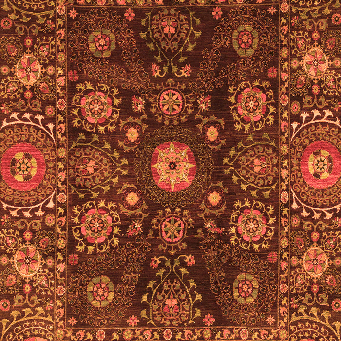 Machine Washable Abstract Orange Modern Area Rugs, wshabs3903org