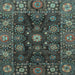 Square Machine Washable Abstract Light Blue Modern Rug, wshabs3903lblu