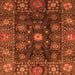 Square Machine Washable Abstract Orange Modern Area Rugs, wshabs3903org