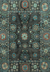 Abstract Light Blue Modern Rug, abs3903lblu