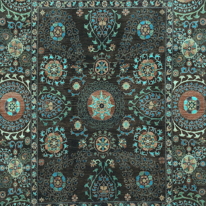Abstract Light Blue Modern Rug, abs3903lblu