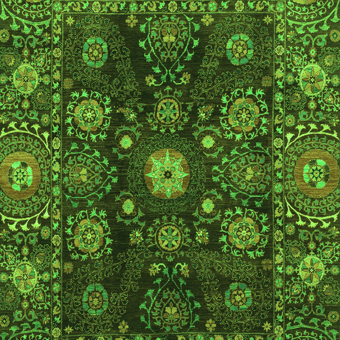 Machine Washable Abstract Green Modern Area Rugs, wshabs3903grn
