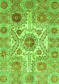 Abstract Green Modern Rug, abs3904grn