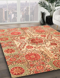 Abstract Red Modern Rug, abs3904