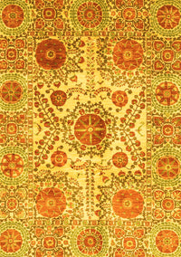 Abstract Yellow Modern Rug, abs3904yw