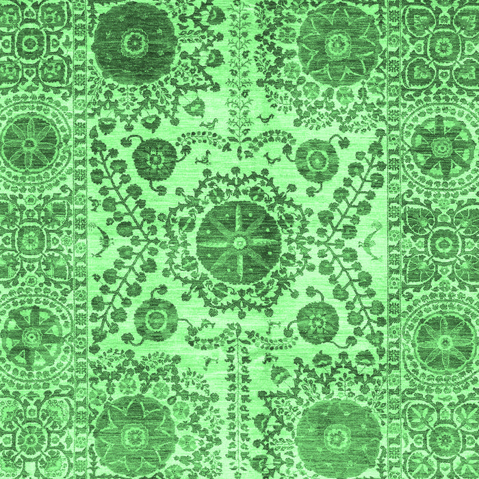 Machine Washable Abstract Emerald Green Modern Area Rugs, wshabs3904emgrn