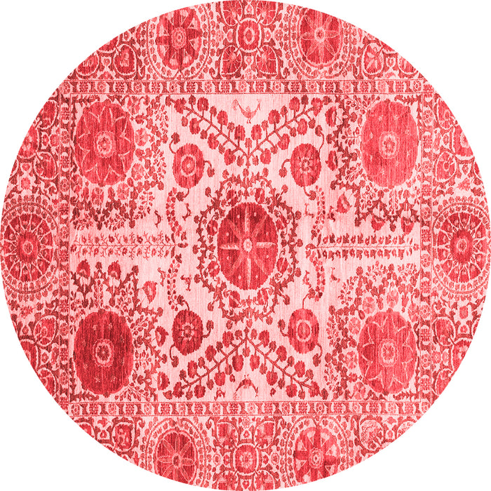 Machine Washable Abstract Red Modern Rug, wshabs3904red