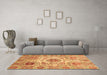 Machine Washable Abstract Brown Modern Rug in a Living Room,, wshabs3904brn