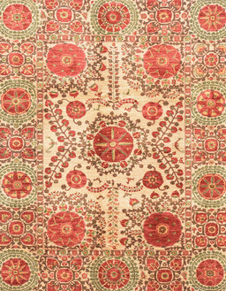 Abstract Red Modern Rug, abs3904