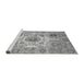 Sideview of Machine Washable Abstract Gray Modern Rug, wshabs3904gry