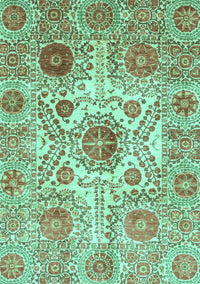 Abstract Turquoise Modern Rug, abs3904turq