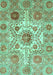 Abstract Turquoise Modern Rug, abs3904turq