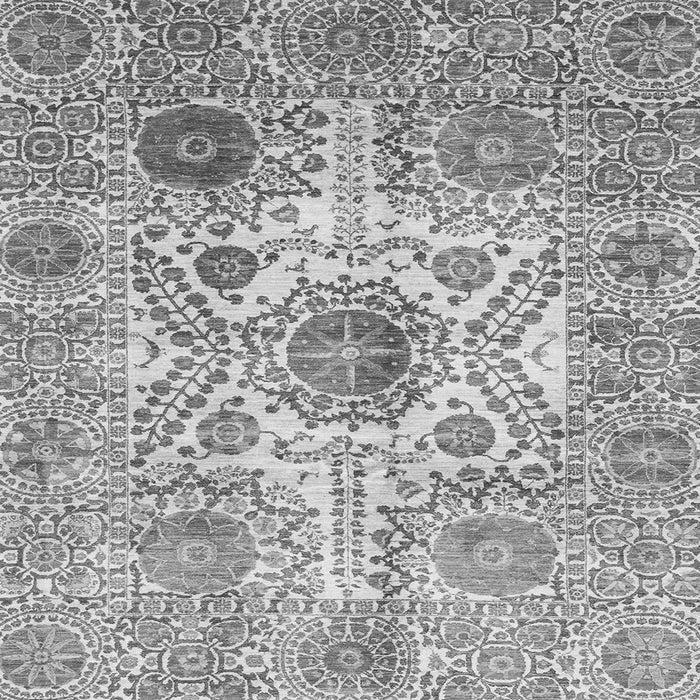 Square Machine Washable Abstract Gray Modern Rug, wshabs3904gry