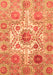 Machine Washable Abstract Orange Modern Area Rugs, wshabs3904org