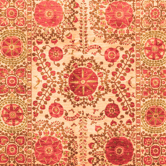 Machine Washable Abstract Orange Modern Area Rugs, wshabs3904org