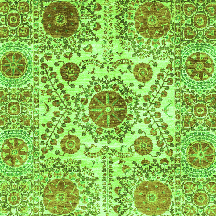 Machine Washable Abstract Green Modern Area Rugs, wshabs3904grn