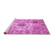 Sideview of Machine Washable Abstract Purple Modern Area Rugs, wshabs3904pur