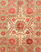 Machine Washable Abstract Red Rug, wshabs3904