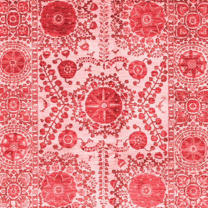 Machine Washable Abstract Red Modern Rug, wshabs3904red