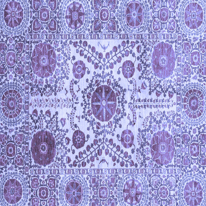 Square Abstract Blue Modern Rug, abs3904blu