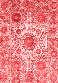 Abstract Red Modern Rug, abs3904red