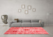 Modern Red Washable Rugs