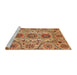 Sideview of Machine Washable Abstract Orange Rug, wshabs3905