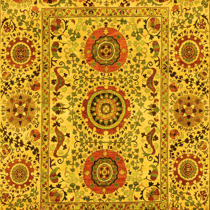 Machine Washable Abstract Yellow Modern Rug, wshabs3905yw