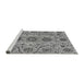 Sideview of Machine Washable Abstract Gray Modern Rug, wshabs3905gry