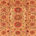 Square Abstract Orange Modern Rug, abs3905org