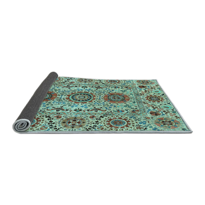 Sideview of Abstract Light Blue Modern Rug, abs3905lblu