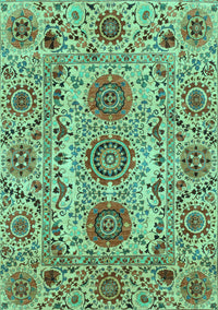 Abstract Turquoise Modern Rug, abs3905turq