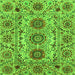 Square Abstract Green Modern Rug, abs3905grn