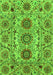 Machine Washable Abstract Green Modern Area Rugs, wshabs3905grn