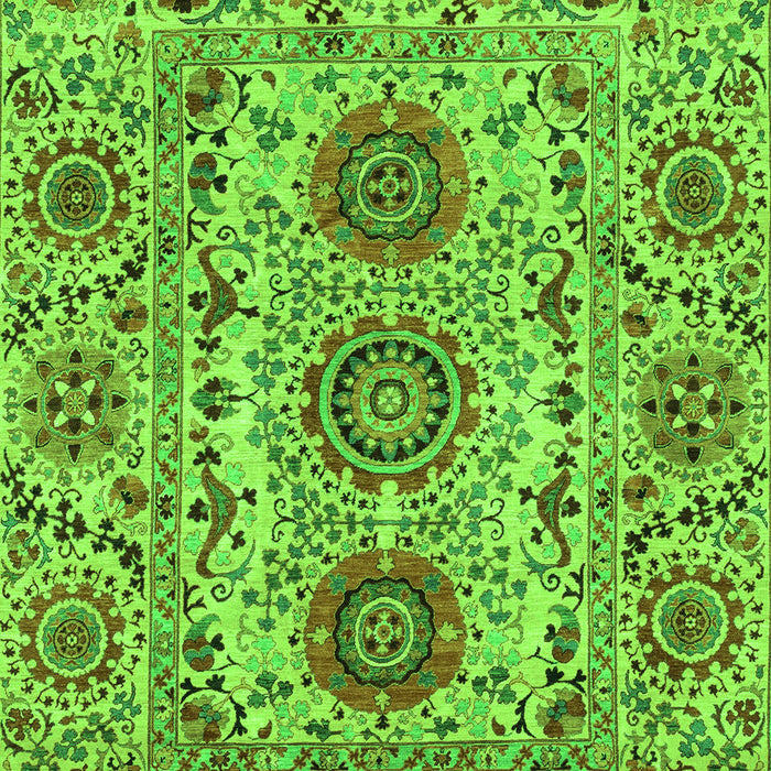 Machine Washable Abstract Green Modern Area Rugs, wshabs3905grn
