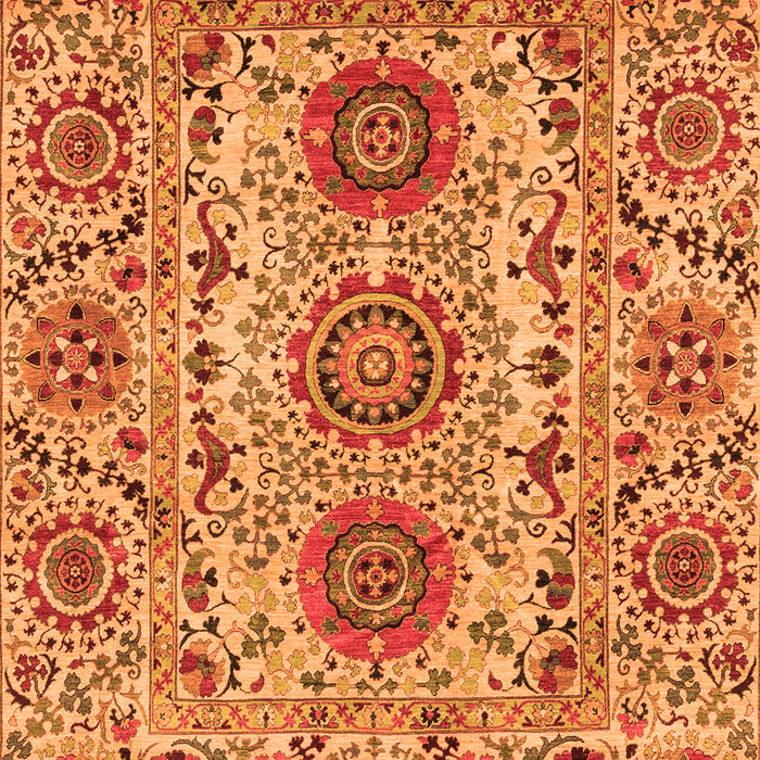 Machine Washable Abstract Orange Modern Area Rugs, wshabs3905org