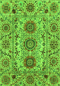 Abstract Green Modern Rug, abs3905grn